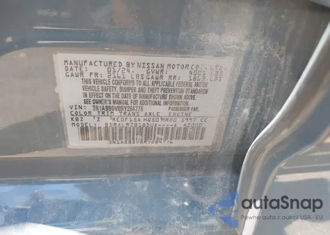 2024 Nissan Sentra Sr Xtronic Cvt из США, поврежденный, VIN 3N1AB8DV8RY284776